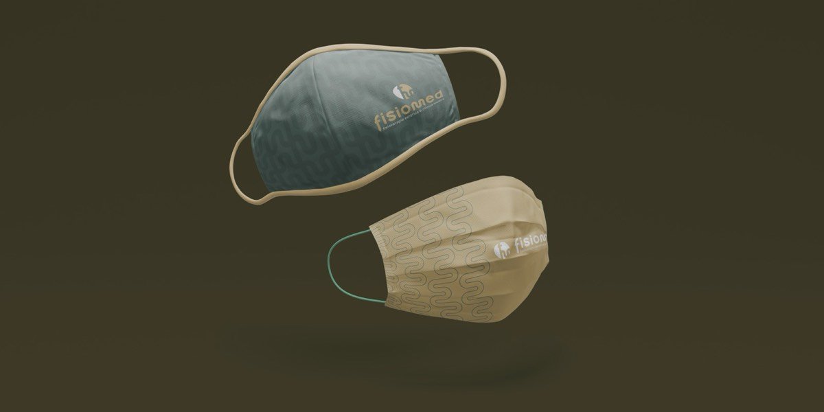 Máscaras com a marca FISIOMED